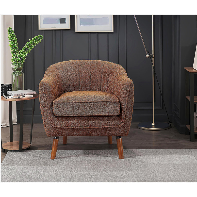 Chaise d'appoint Mid-Century Modern, Orange