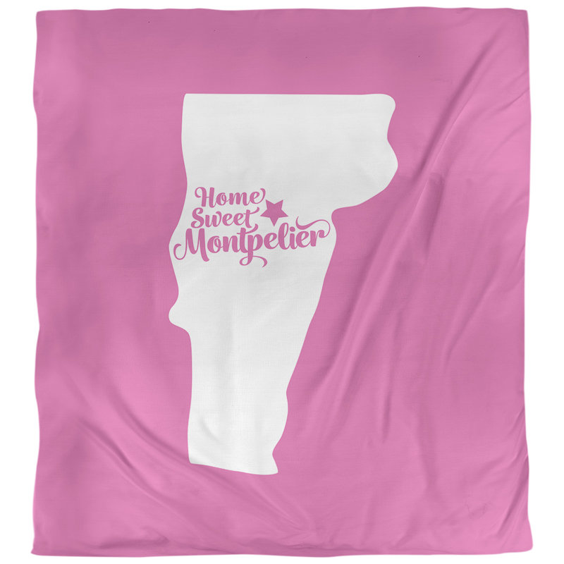 Housse de couette réversible simple montpelier vermont, Rose, Housse de couette simple TG, Microfibre