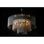 Lustre rond en acier inoxydable clair à 3 niveaux Kiska