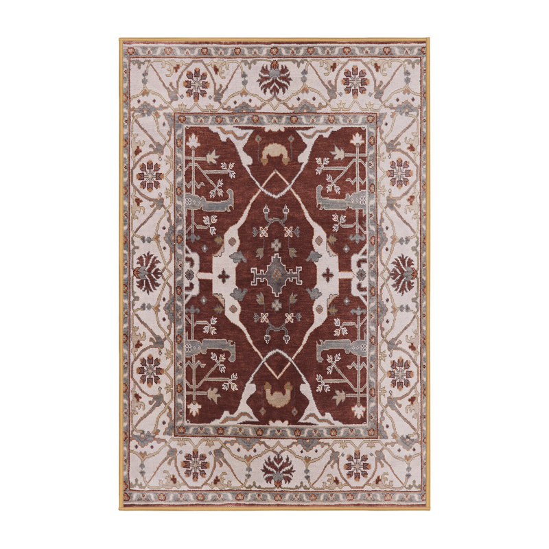 Tapis oriental beige / brun / gris Haith, Rectangle 4 pi x 6 pi