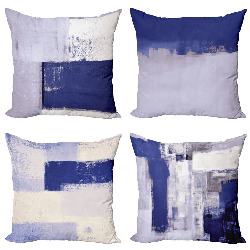 Reversible Pillow Cover, 24" H x 24" W, Ceil Blue / Dark Lavender