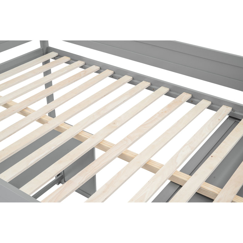 Lit mezzanine gris avec placards, 2 bureaux et armoire - Concept de gestion de l'espace Utilisation du bois Caractéristique du produit Innovation