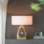Lampe de table avec abat-jour tambour blanc