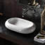 Lavabo de salle de bain vasque ovale en porcelaine vitreuse Holten