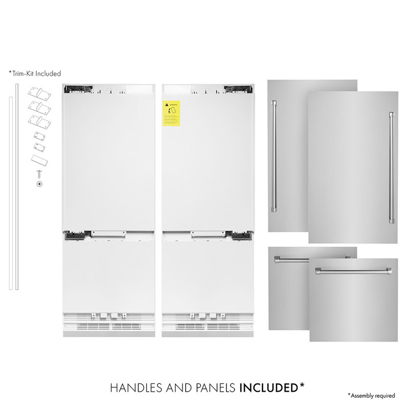 ZLINE 60" Autograph Edition 32.2 cu. ft. Built-in 4-Door French Door Refrigerator, Stainless Steel, Stainless Steel