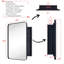 Armoire à pharmacie encastrée avec miroir et tablettes réglables Haslem-554592684-568758072