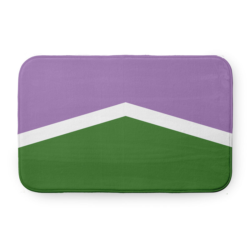 Tapis de bain Aikaterini, Mauve / Vert
