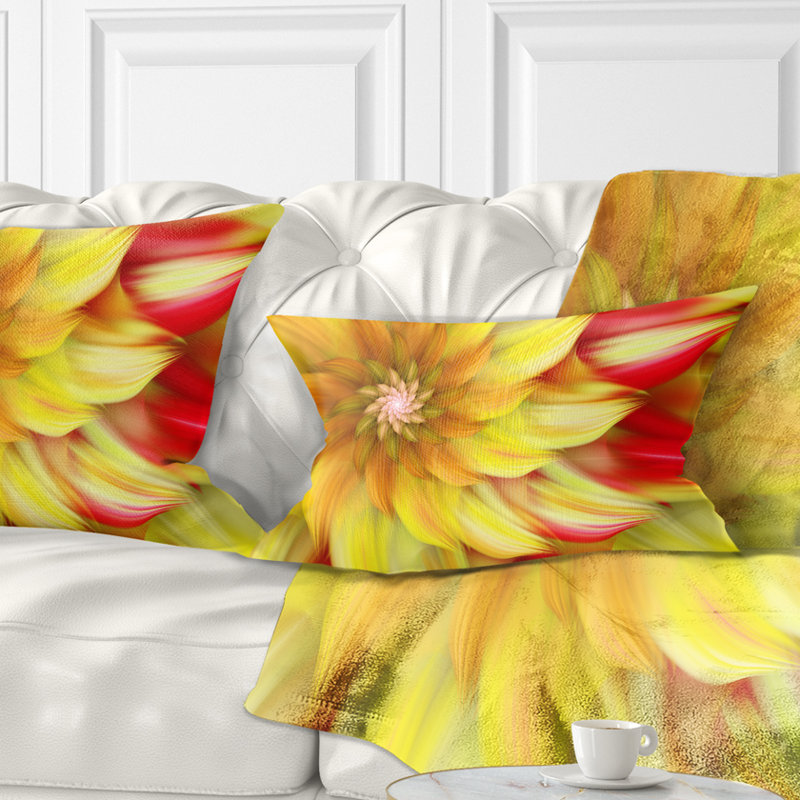 Coussin lombaire en fleur rotatif floral