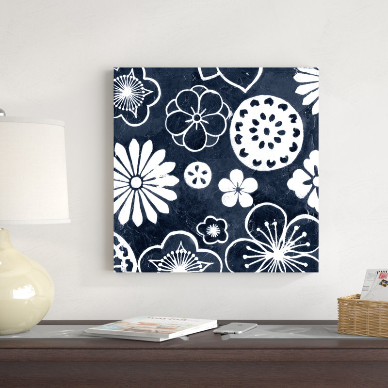 " Navy Cascade III " by Megan Meagher, 30" H x 30" W
