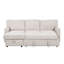 U_STYLE Canapé-lit modulaire en L beige avec rangement et accoudoirs carrés