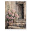 Pe pivoines par The Milking Barn IV - art mural en bois pivoines - sur bois de pin naturel-1743278364
