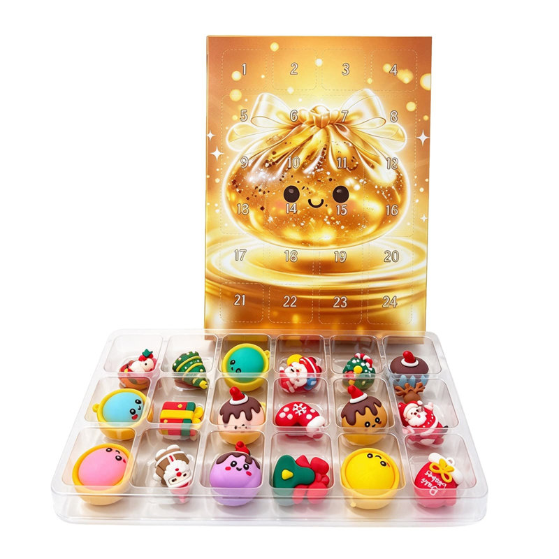 Calendrier de l'Avent de Noël avec compte à rebours des Fêtes 24 jours avec de jolies mini-figurines