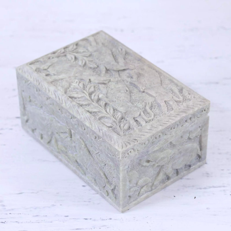 Boîte à bijoux pour animaux sauvages saponite