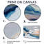 «White Blue River Fragments», impression sur toile encadrée abstraite liquide-1363046920-1363049959-1363049931