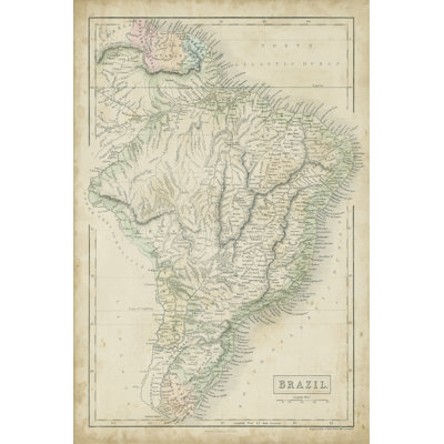 Map Of Brazil - Wrapped Canvas Print