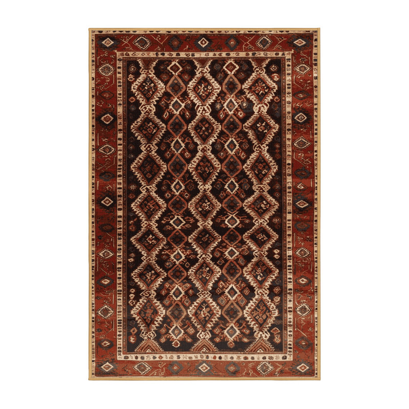 Tapis brun lavable à la machine, Rectangulaire 8 pi x 10 pi