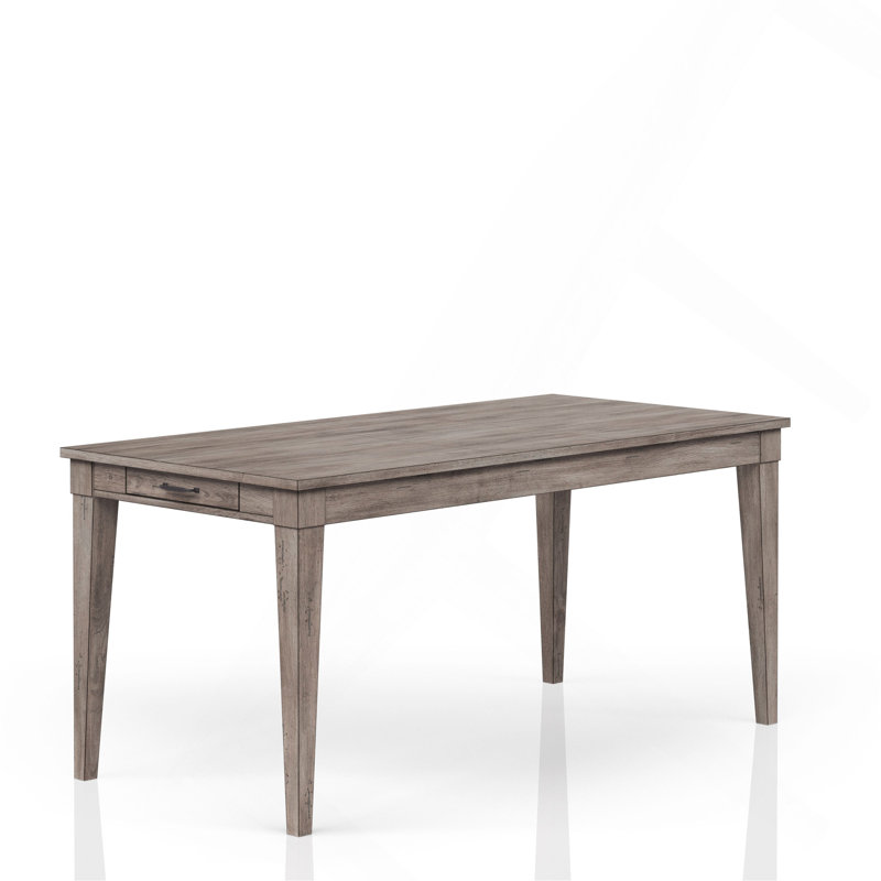 Table de salle à manger rustique à deux tiroirs et feuilles