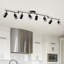 Luminaire sur rail 8 lumières avec têtes réglables et 8 ampoules incluses-109583298-109583300