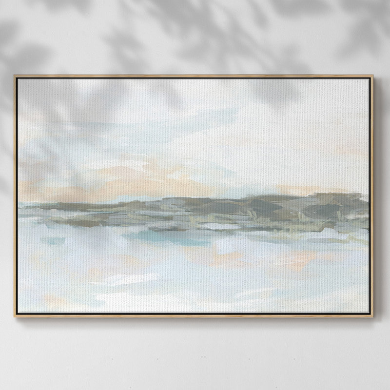 Rock Coast II, reproduction d'art sur toile, Bois naturel, H 25 po x l 37 po x P 2 po
