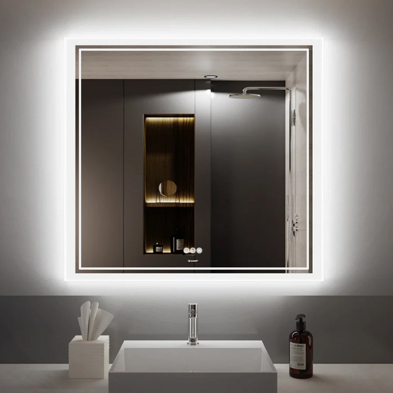 Miroir de salle de bain sans cadre Declyan