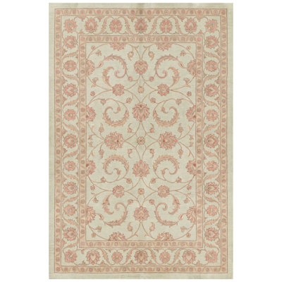 Tapis Epidote traditionnel à motif floral intégral or ivoire beige rose antidérapant à poils courts pour intérieur et extérieur, adapté aux animaux de compagnie, salon, chambre, salle à manger, entrée, couloir, bureau, lavable