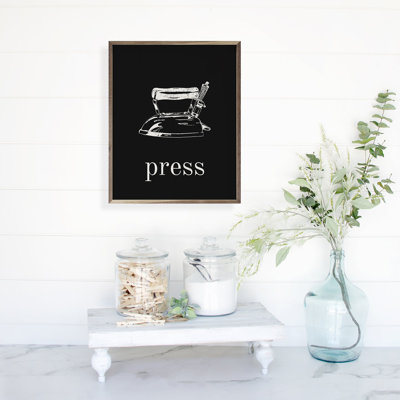 Press With Icon Black
