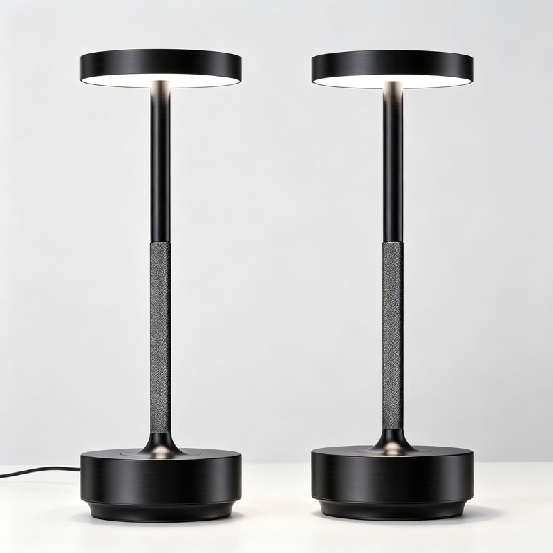 Lampe de table rechargeable sans fil avec 3 températures de couleur et gradation continue - Lumière portative imperméable IP54 à DEL pour l'extérieur, l'intérieur, le camping et le patio