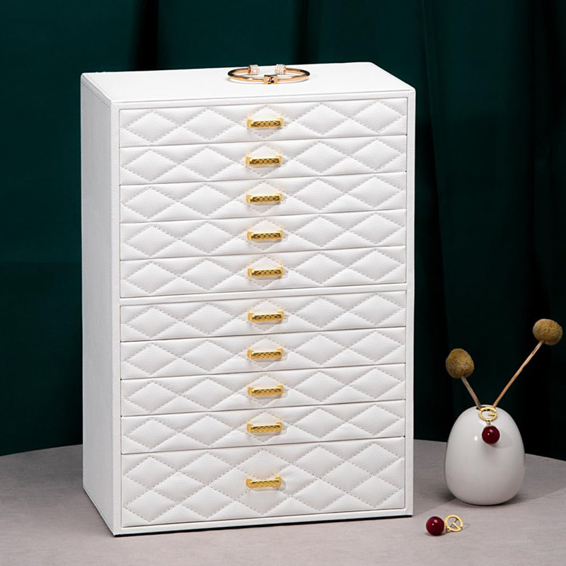 Très grande boîte à bijoux, Blanc