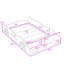 Lit plateforme double avec rangement, garde-corps et pieds centraux, conception en forme de voiture de course-1514175506