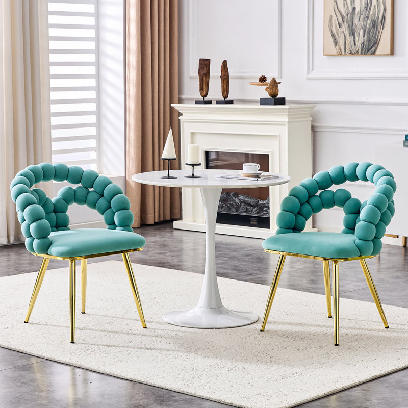 Chaises d'appoint modernes pour la salle à manger, Doré