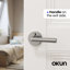 Poignée de porte Arc d'intimité moderne pour porte (pour lit et salle de bain) - Style minimaliste élégant en nickel brossé-114645746