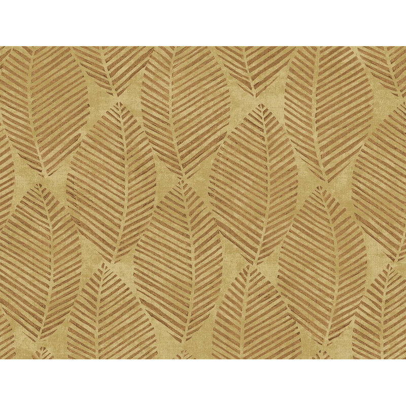 Papier peint floral Bertine, Caramel écossais / cuivre