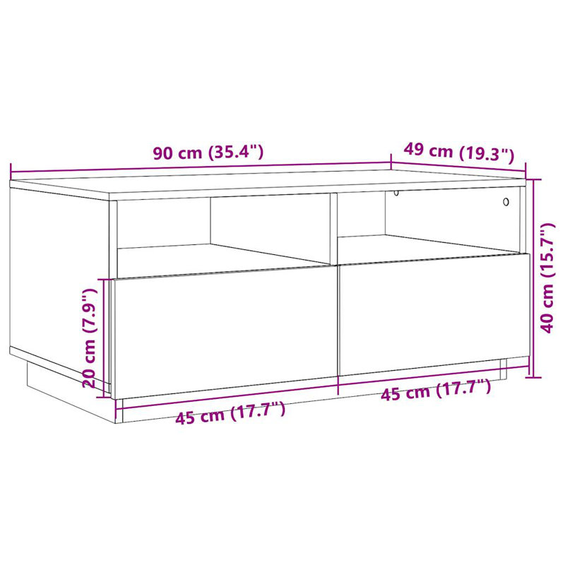 Ceriyah Frame Coffee Table, Concrete Grey