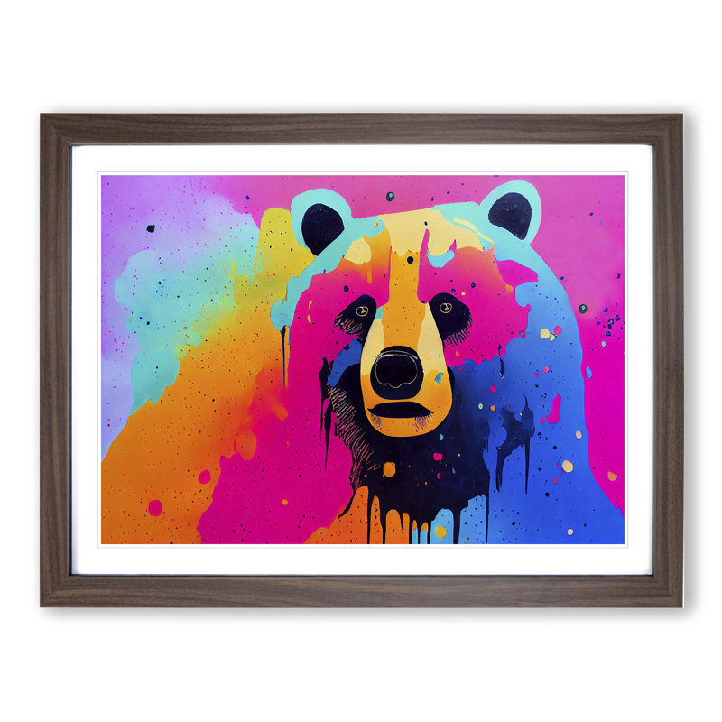 Bear Paint Splash Vol.1 - Single Picture Frame Print