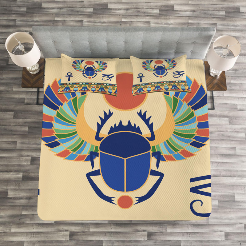 Eclectic Polyester Coverlet, King Coverlet + 2 Shams