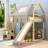 Artia Playful Loft Bed With Slide, Staircase-1301877090-1301877089