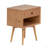 Mid-Century Solid Wood 1-Drawer Nightstand