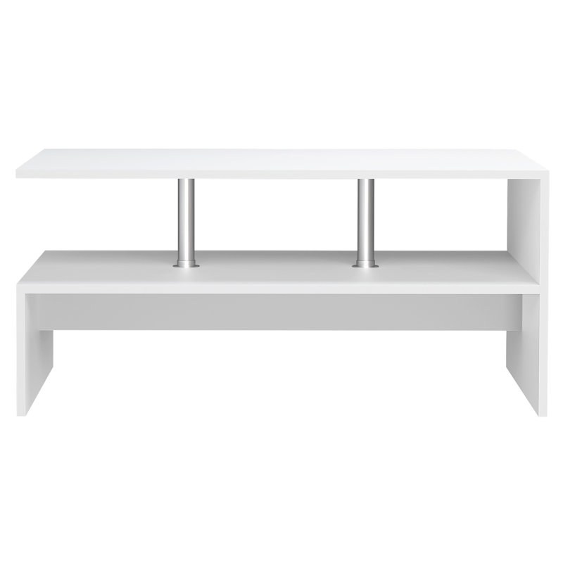 Cliatt Coffee Table with Storage, White