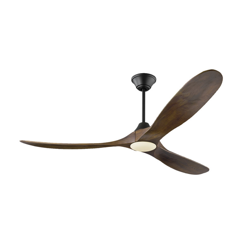 Ceiling Fan With Remote, 154cm Wide, Walnut