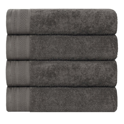 Serviettes de bain mi-longues en coton gaufré texturé Honeycomb