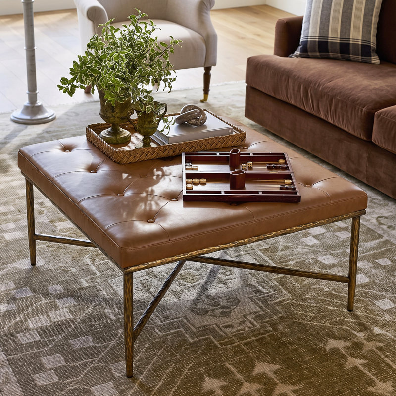 Monroe Upholstered Ottoman, Brown