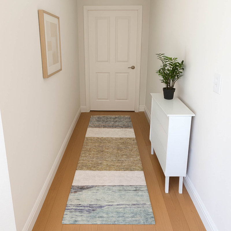 Premium Machine Washable Marasco AMF1624 Stripes Rug, Runner 2'3" x 7'6"