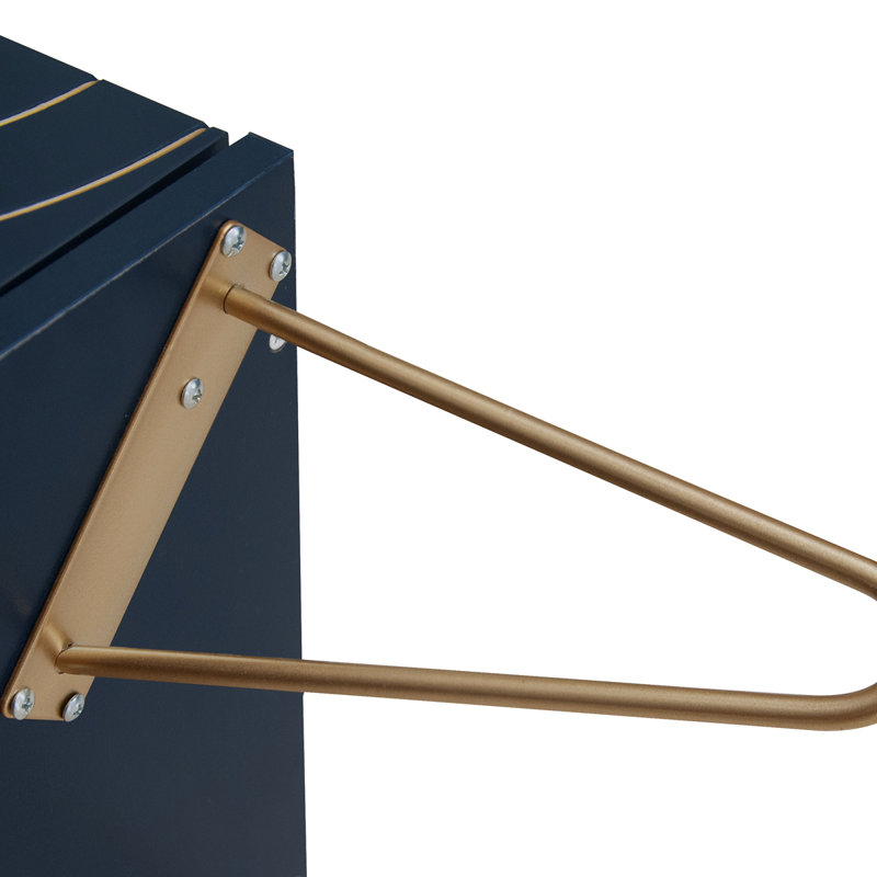Modern Six Drawer Dresser, Dark Blue