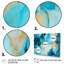 Turquoise luxueux, art fluide abstrait sur toile-1922258490-1922258469