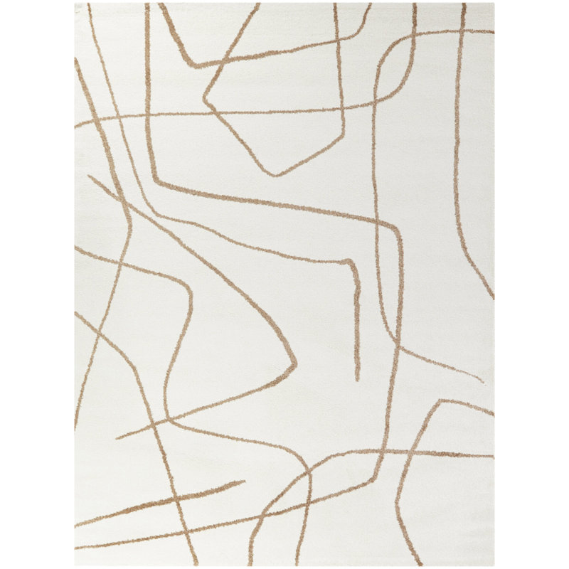 Goodrow Abstract Indoor Rug, Rectangle 4'4" x 6'