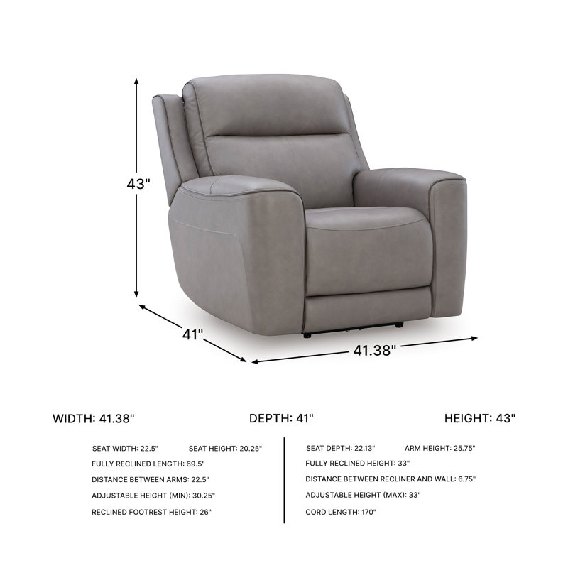 Fauteuil inclinable électrique Val divia, Gris