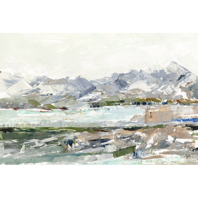 Winter Cove II - Painting, 81 cm H x 122 cm W, Black Floater Frame