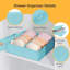 Ensemble de 6 bacs de rangement pliables en tissu avec 57 cellules - Diviseurs de commode polyvalents pour vêtements, chaussettes, sous-vêtements, foulards, ceintures et cravates-652355266