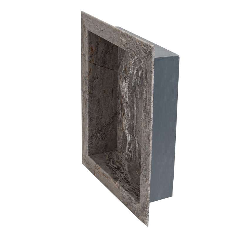 Insert de niche de douche imperméable en vinyle Palisade 17,5 po x 15,5 po Palisade, Marbre espagnol