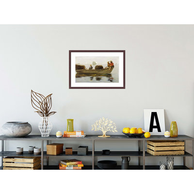Trois garçons dans un dory par Winslow Homer - impression giclée encadrée